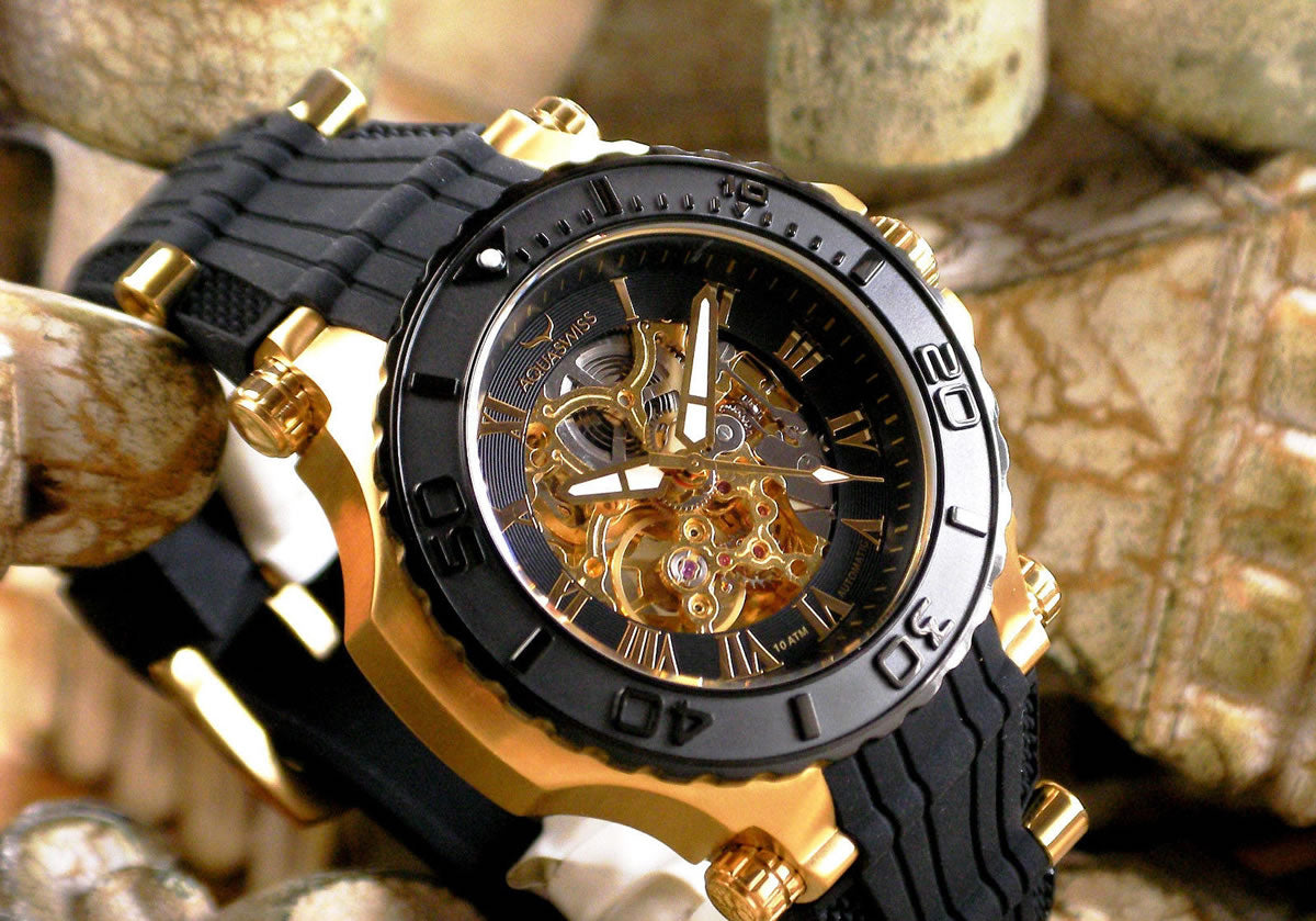 Men's Bolt G Automatic Gold Watch