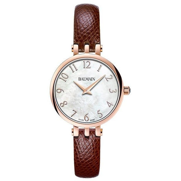 BALMAIN Sedirea Leather Brown Watch