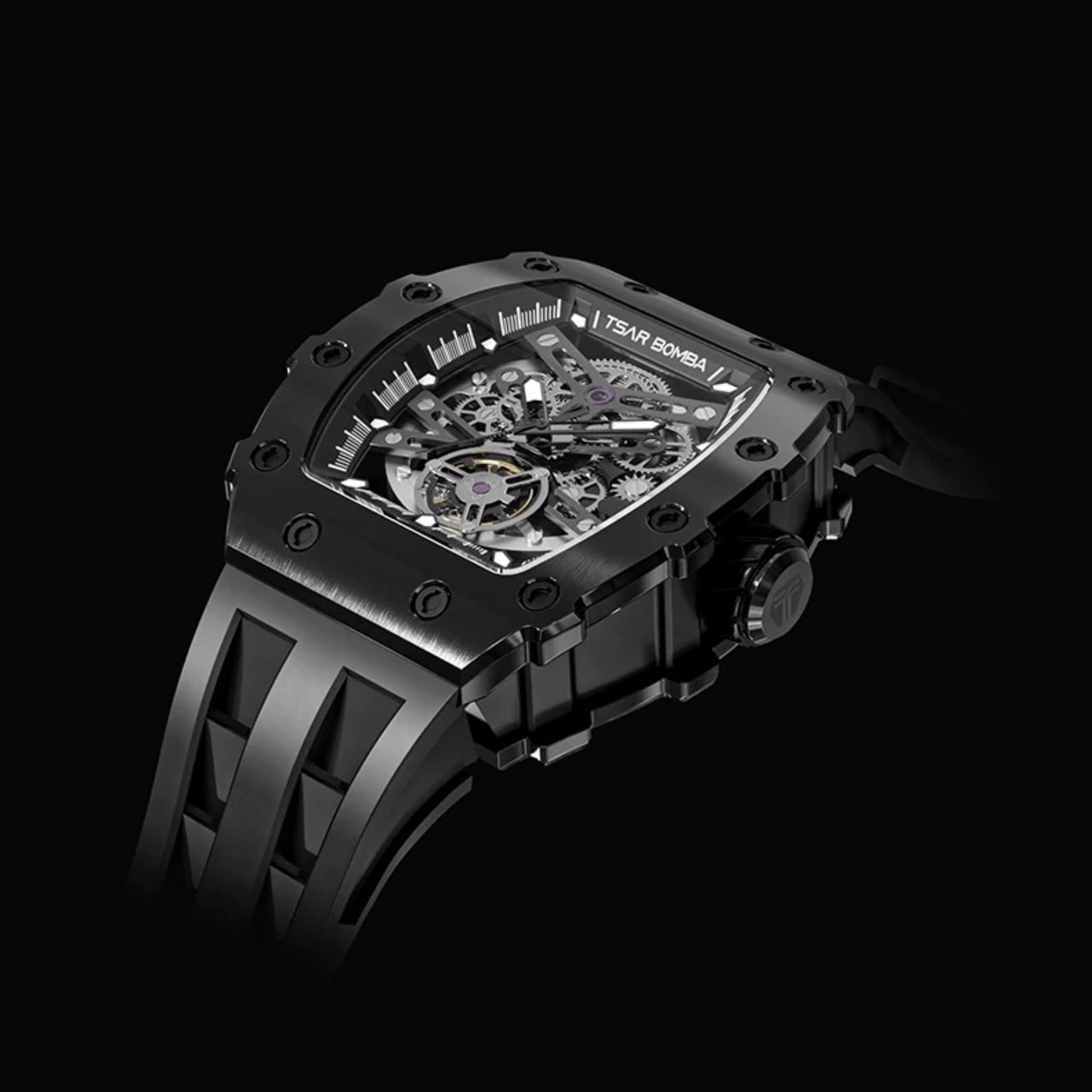 TSAR BOMBA Men's Automatic Watch TB8208A-06 Black Edition / Black