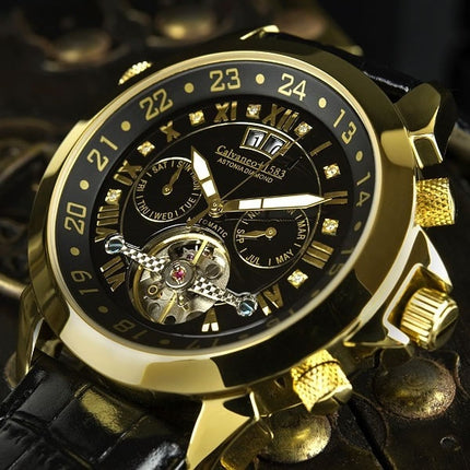 CALVANEO 1583 Astonia Diamond Black/Gold Automatic Watch