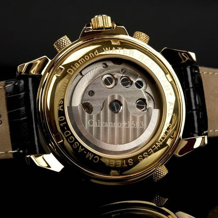 CALVANEO 1583 Astonia Diamond Black/Gold Automatic Watch