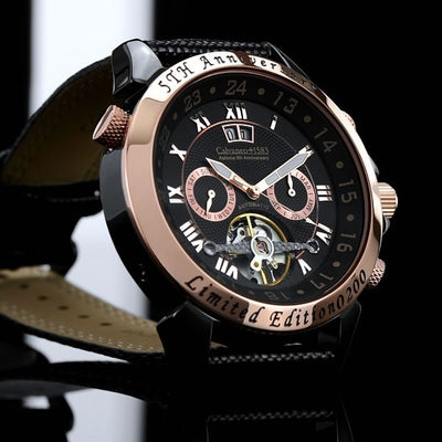 CALVANEO 1583 Astonia 5th Anniversary Black Knight Rose Gold Automatic Watch