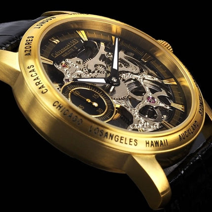 CALVANEO 1583 Men's Squelette II Platin Handaufzug (Mechanical) Gold Watch