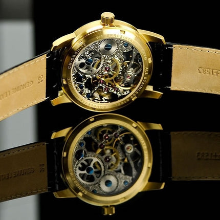 CALVANEO 1583 Men's Squelette II Platin Handaufzug (Mechanical) Gold Watch