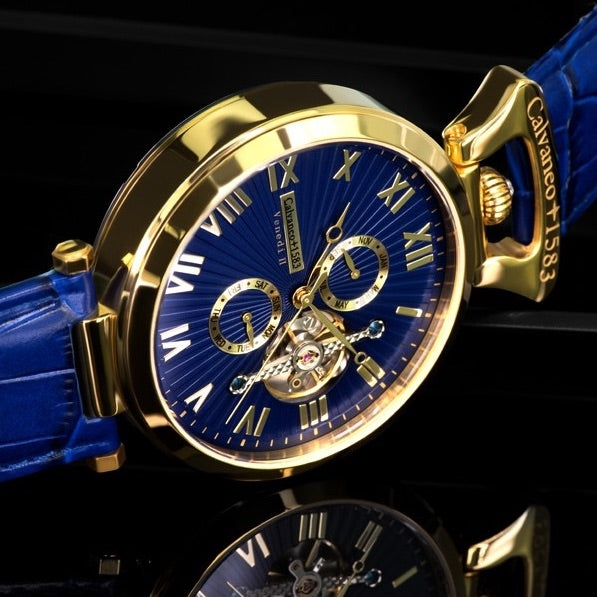 CALVANEO 1583 Venedi Automatic Watch Gold/Blue Watch