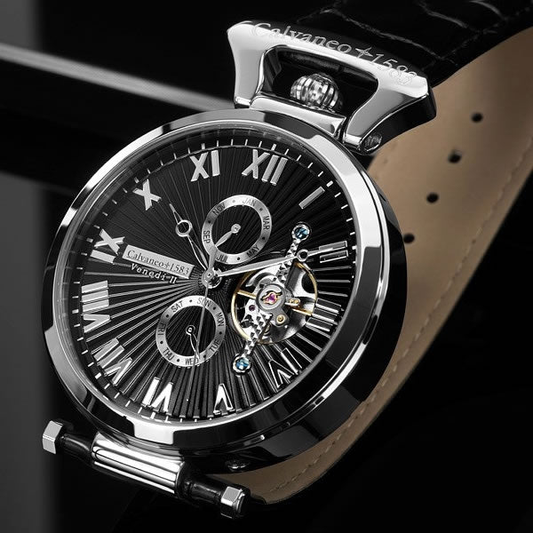 CALVANEO 1583 Venedi Black/Silver Automatic Watch