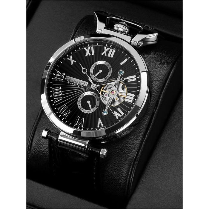 CALVANEO 1583 Venedi Black/Silver Automatic Watch