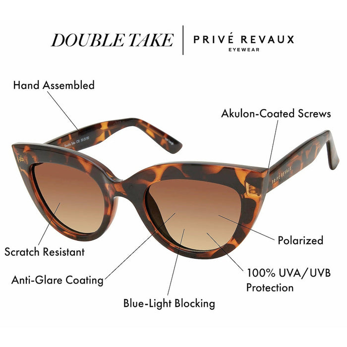 PRIVE REVAUX DOUBLE TAKE / Concrete Tortoise Sunglasses