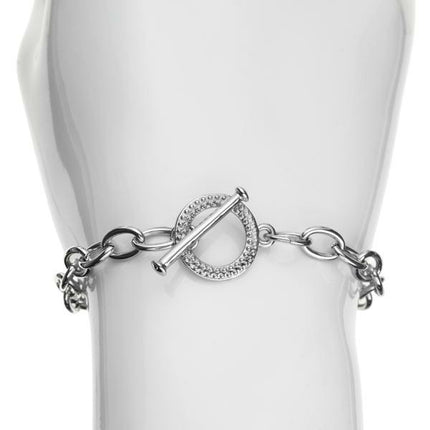 BRITISH JEWELLERS Duo Pendant and Tiffany-Style Bracelet, Embellished with Crystals from Swarovski®