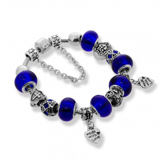 BRITISH JEWELLERS Ava Bracelet in Blue Embellished with Crystals from Swarovski®