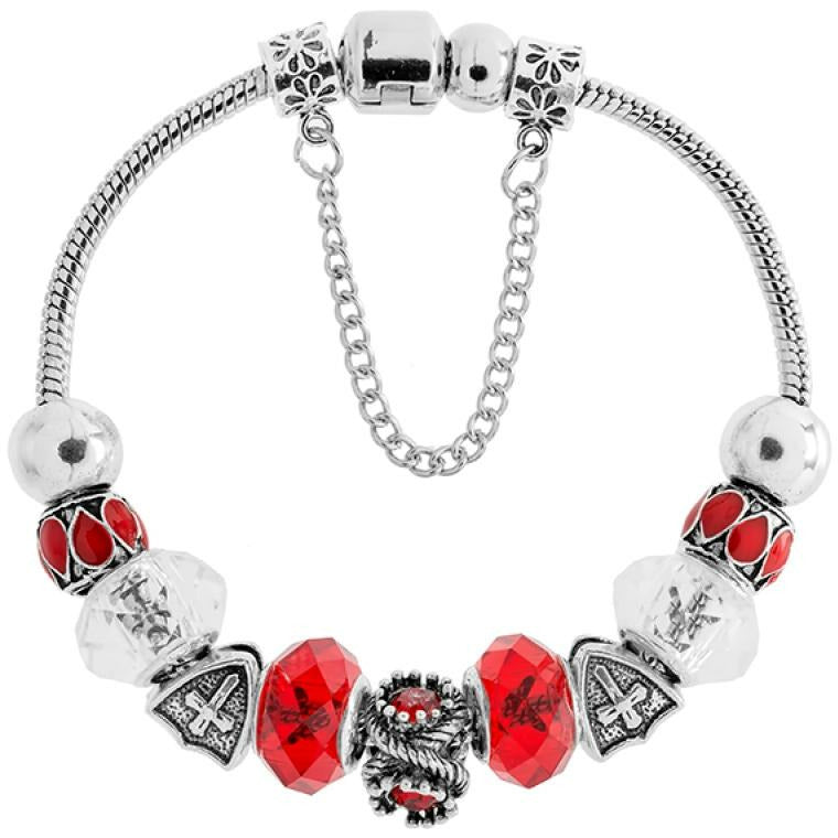 BRITISH JEWELLERS Ava Bracelet in Red Embellished with Crystals from Swarovski®