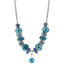 BRITISH JEWELLERS Charm Necklace in Dark Blue Embellished with Crystals from Swarovski®