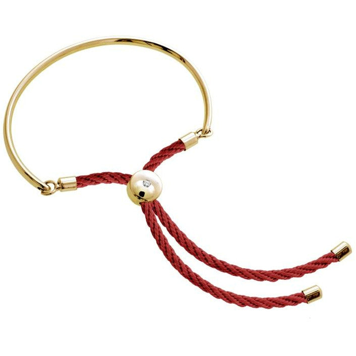 BRITISH JEWELLERS Bali Bracelet in 14k Gold with Red, Embellished with Crystals from Swarovski®