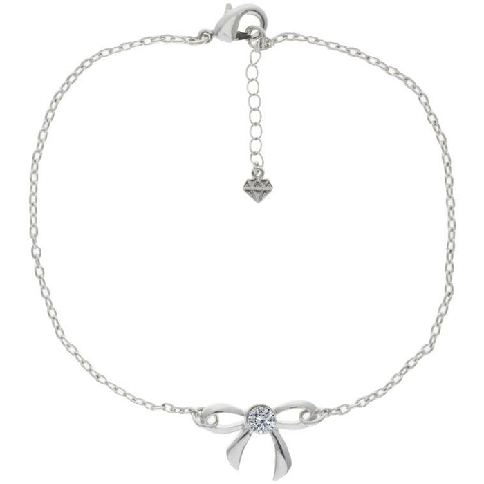 BRITISH JEWELLERS Bow Anklet, Embellished with Crystals from Swarovski®
