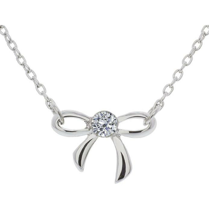 BRITISH JEWELLERS Bow Pendant, Embellished with Crystals from Swarovski®