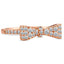 BRITISH JEWELLERS Bow Ring in Rose Gold, Embellished with Crystals from Swarovski® (Medium)