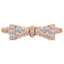 BRITISH JEWELLERS Bow Ring in Rose Gold, Embellished with Crystals from Swarovski® (Small)