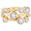 BRITISH JEWELLERS Cluster Ring in 14K Gold (Medium), Made with Swarovski Elements®