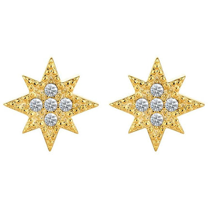 BRITISH JEWELLERS Cosmos Earrings in 14K Gold, Embellished with Crystals from Swarovski®
