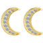 BRITISH JEWELLERS Crescent Earrings in 14K Gold Plating, Embellished with Crystals from Swarovski®