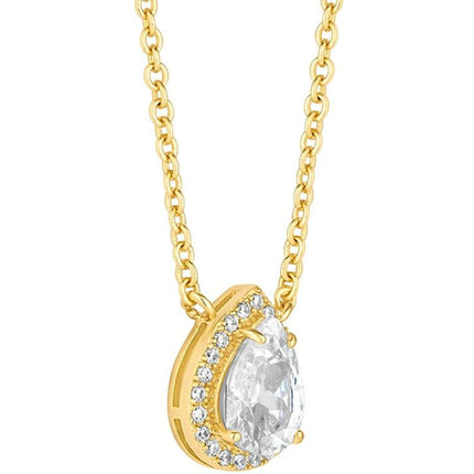 BRITISH JEWELLERS Droplet Pendant in 14K Gold, Embellished with Crystals from Swarovski®