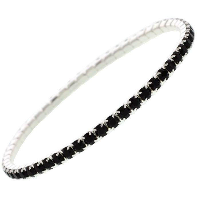 BRITISH JEWELLERS Elizabeth Bracelet in Jet Black, Embellished with Crystals from Swarovski®