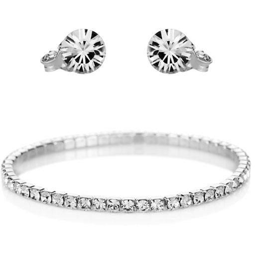 BRITISH JEWELLERS Elizabeth Bracelet and Solo Stud Earrings Set