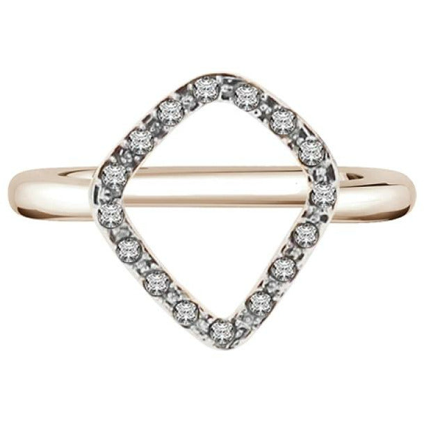 BRITISH JEWELLERS Fantasy Ring in Rose Gold Plate, Made with Swarovski Elements® (Large)