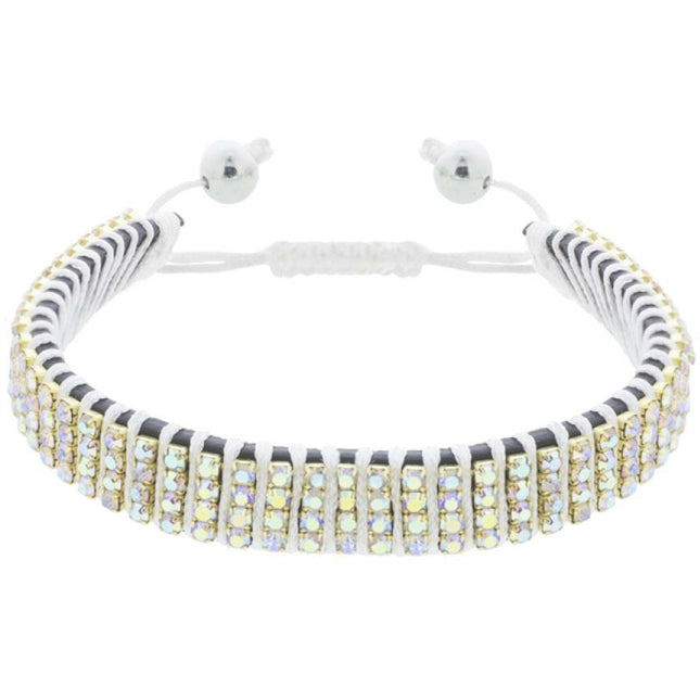 BRITISH JEWELLERS Festival Style Bracelet in White AB