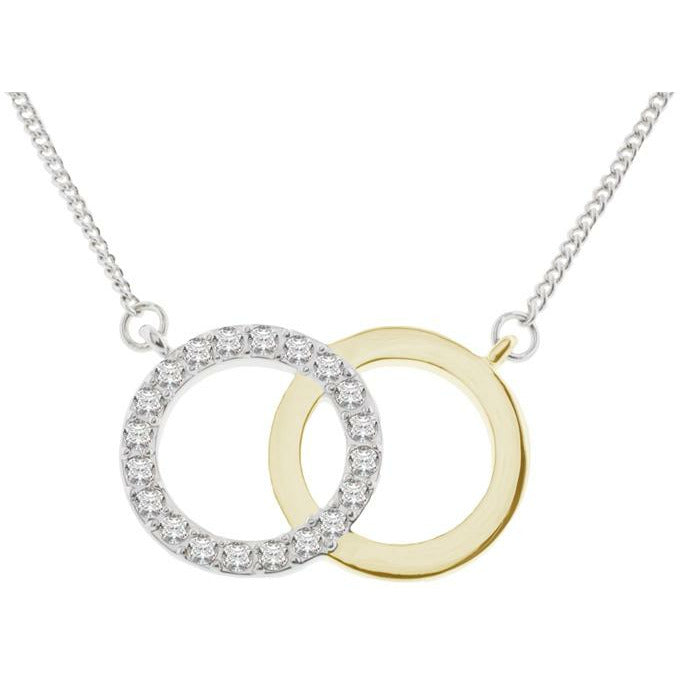 BRITISH JEWELLERS Forever Pendant 14K Gold Plated, Embellished with Crystals from Swarovski®
