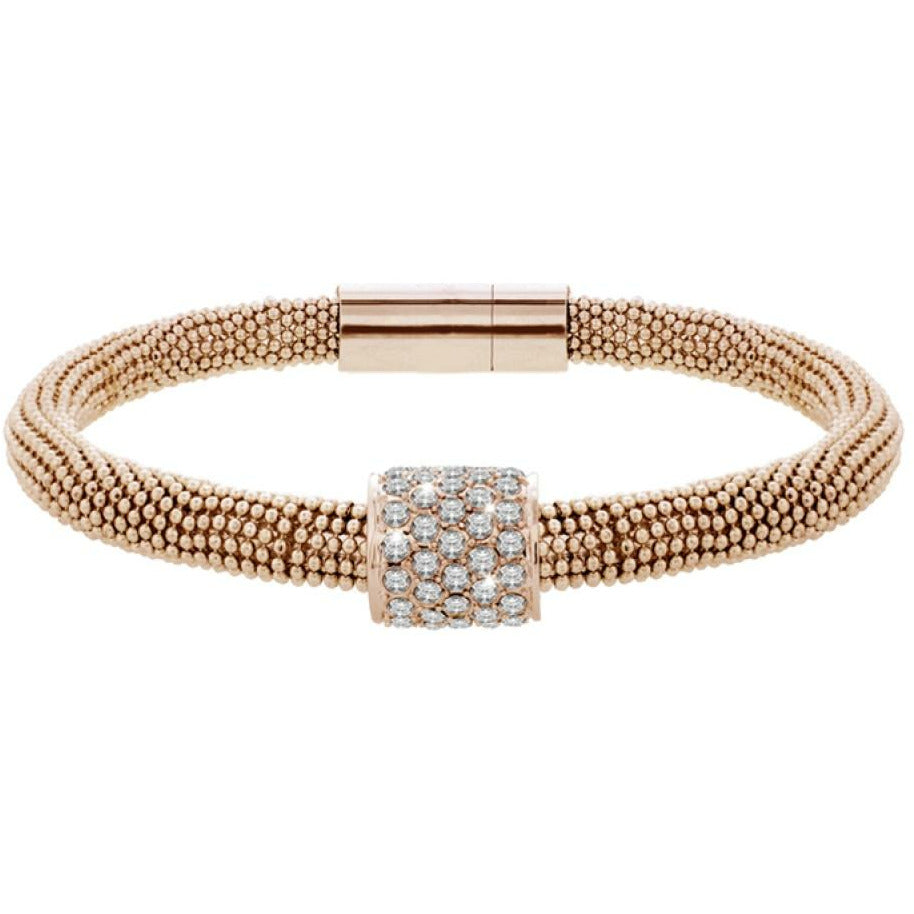 BRITISH JEWELLERS Galaxy Bracelet in Rose Gold Plating, Embellished with Crystals from Swarovski®