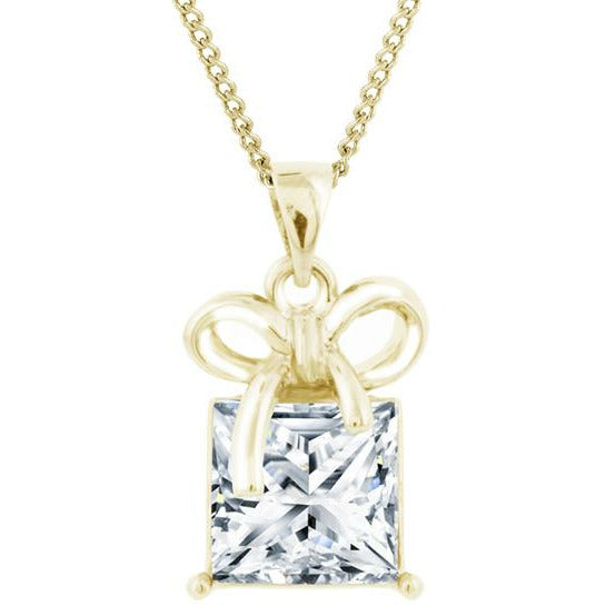 BRITISH JEWELLERS Gift Box Pendant in 14K Gold Plating, Embellished with Crystals from Swarovski®