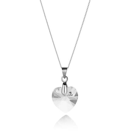 BRITISH JEWELLERS Large Heart Pendant (Clear)