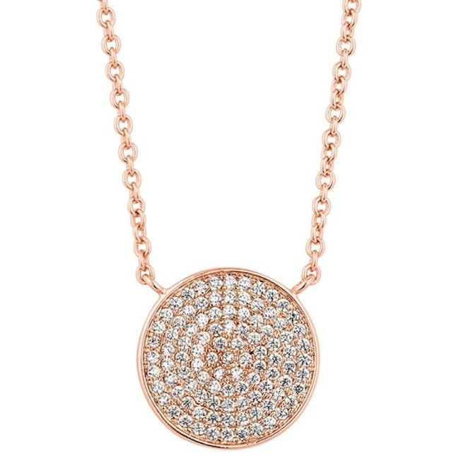 BRITISH JEWELLERS Honeycomb Pendant in Rose Gold, Embellished with Crystals from Swarovski®