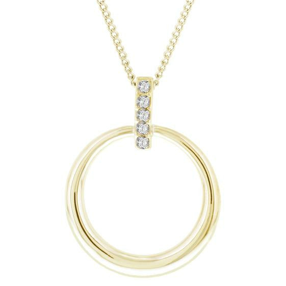 BRITISH JEWELLERS Horizon Pendant in 14K Gold Plating, Embellished with Crystals from Swarovski®