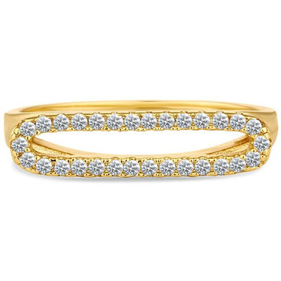 BRITISH JEWELLERS Illuminate Ring in 14K Gold, Embellished with Crystals from Swarovski® (Large)