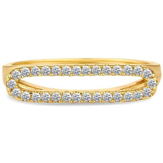 BRITISH JEWELLERS Illuminate Ring in 14K Gold, Embellished with Crystals from Swarovski® (Large)