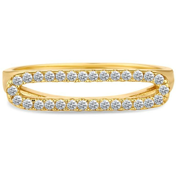 BRITISH JEWELLERS Illuminate Ring in 14K Gold, Embellished with Crystals from Swarovski® (Small)