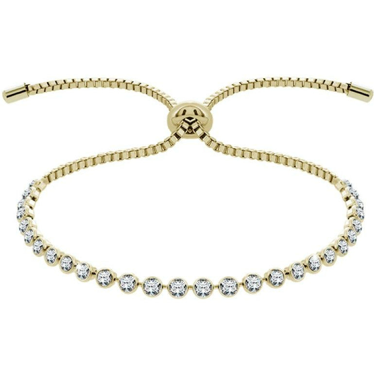 BRITISH JEWELLERS Indo Bracelet in 14K Gold Plating, Embellished with Crystals from Swarovski®