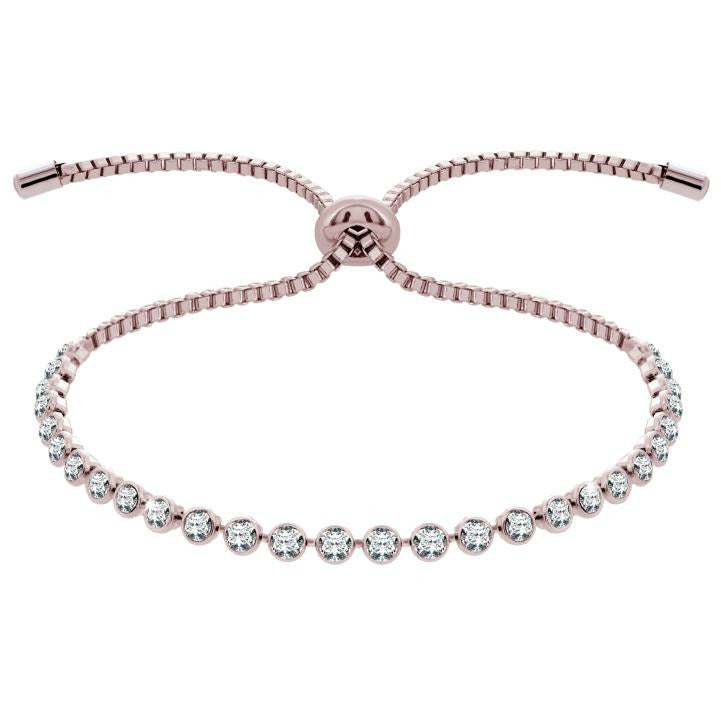 BRITISH JEWELLERS Indo Bracelet in Rose Gold Plating, Embellished with Crystals from Swarovski®