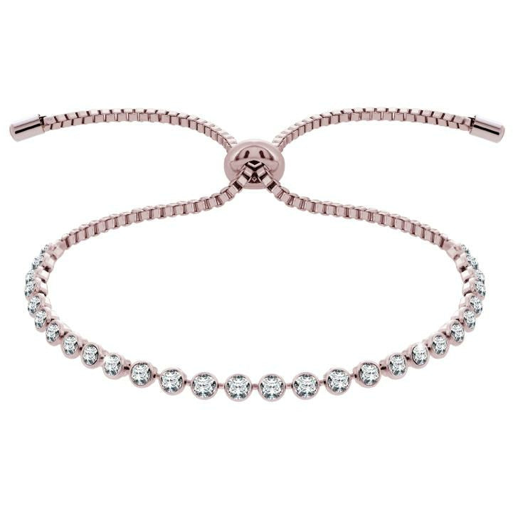 BRITISH JEWELLERS Indo Bracelet in Rose Gold Plating, Embellished with Crystals from Swarovski®