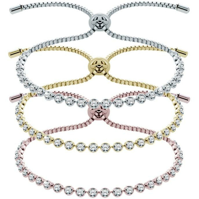 BRITISH JEWELLERS Indo Bracelet Mixed Metal Set, Embellished with Crystals from Swarovski®