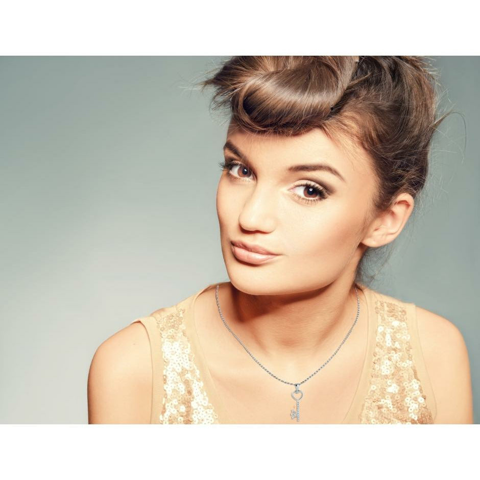 BRITISH JEWELLERS Key Pendant, Embellished with Crystals from Swarovski®