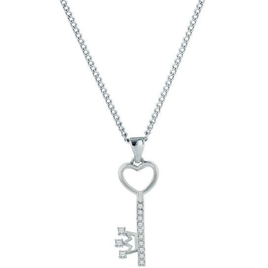 BRITISH JEWELLERS Key Pendant and Solo Studs