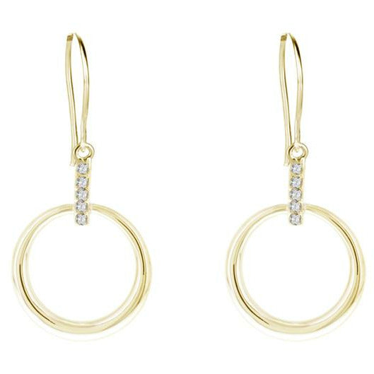 BRITISH JEWELLERS Horizon Earrings in 14K Gold Plating, Embellished with Crystals from Swarovski®