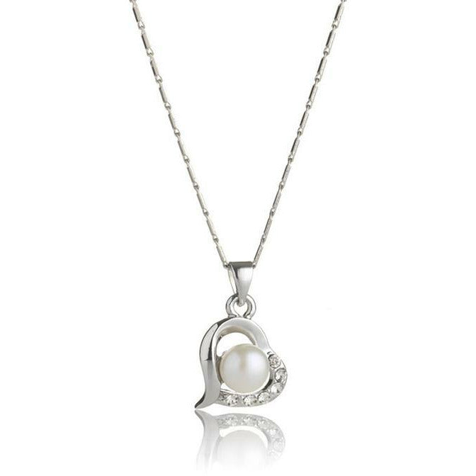 BRITISH JEWELLERS Freshwater Pearl Love Pendant