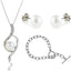 BRITISH JEWELLERS Freshwater Pearl Bow Set with Tiffany-Style Bracelet