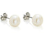BRITISH JEWELLERS Freshwater Pearl Bow Pendant and Pearl Stud Earrings Set