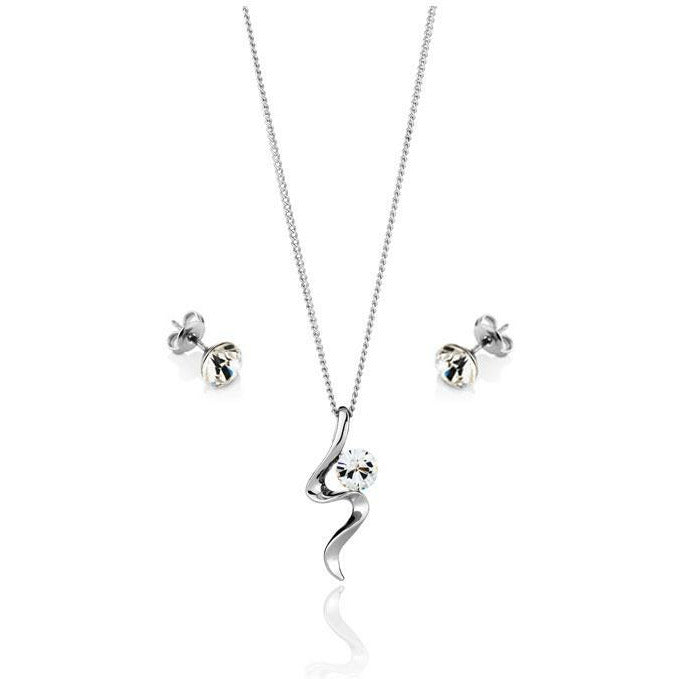 BRITISH JEWELLERS Serenity Pendant and Solo Stud Earrings Set