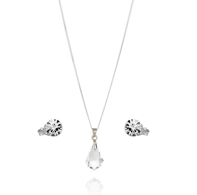 Traditional Pendant and Solo Stud Earrings Set